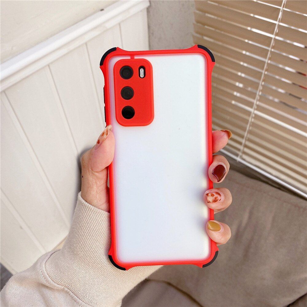Shockproof Armor Matte Back Cover For Vivo Y31 Y30 Y30i Y20 Y20i Y20s G Translucent Anti-Fall Soft Candy Color Phone Case