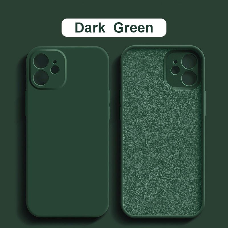 100WD Square Liquid Silicone Case For iPhone 11 12 13 Pro Max Mini Full Protector Case For iPhone XS MAX XR X 7 8 PLUS SE2 Cover