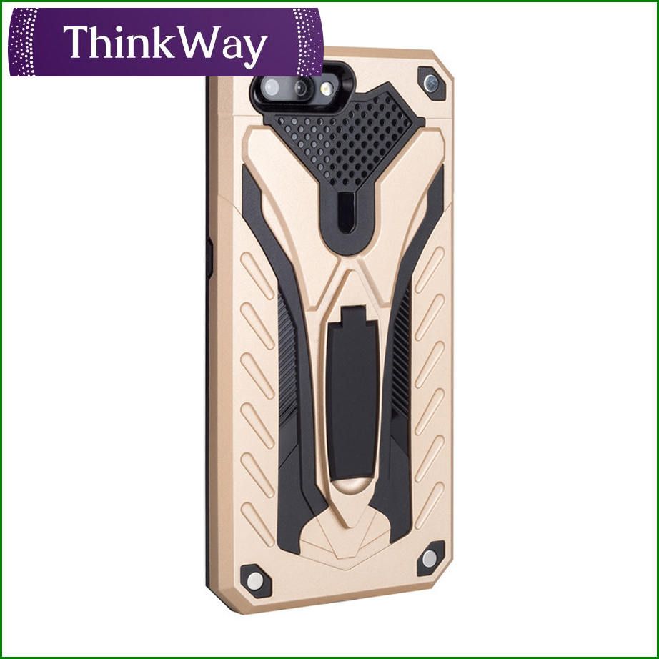 Case Luxury Shockproof Tough Silicone Armor Phone Case Stand Holder For OPPO A8/A31 & OPPO A91/F15/Reno3 foreign version