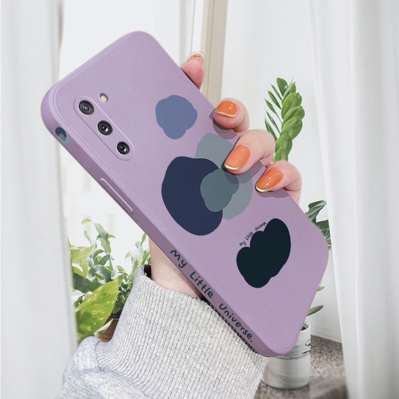 AMORVOR for Samsung Galaxy Note 10 Back Cover Color Mixture Clouds Side design Soft Case Liquid Silicone Phone Cases