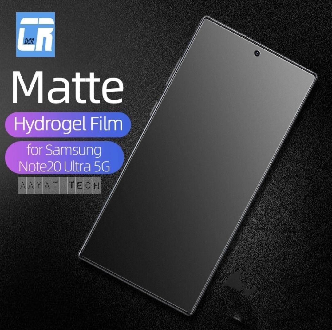 Samsung Galaxy Note 20 Ultra _ 9D Ceramic Matte Film Protector Unbreakable Anti-Shock  temper Fiber Sheet Glass(Front Full Glue Edge to Edge Screen Protector Premium Quality - Transparent)