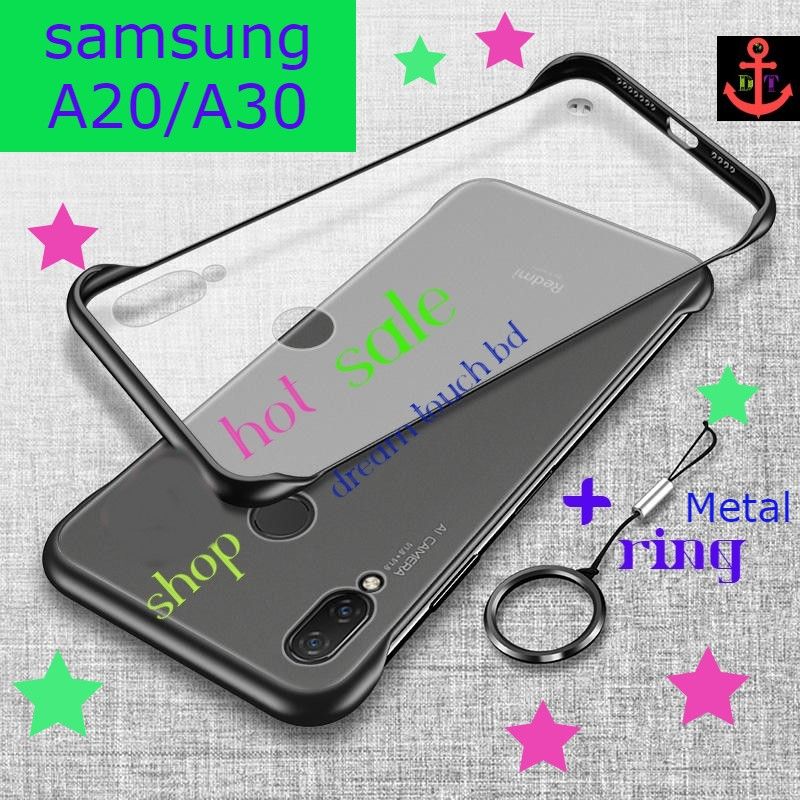 Samsung Galaxy A20/A30 Frameless  Brand new high quality frameless Hybrid Silicone Soft Back Cover