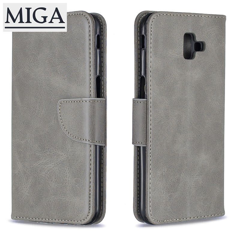 For Samsung A7 /A750/J6 Plus/J4 Plus/A8 /A530/J2 Pro /J6 /J4  Flip Case Anti-Fall PU Leather TPU Wallet Cover with Magnetic Closing Clasp Stand Card Slots Casing