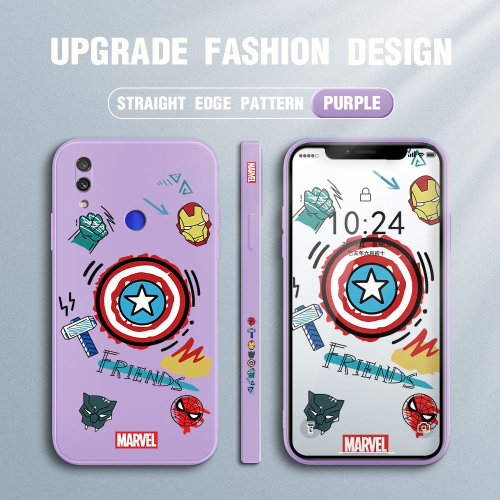 UCUC for Redmi Note7 / Note 7 Pro Back Cover Creative Shield Ultra Thin Soft Luxury Square Multicolor Liquid Silicone Phone Case