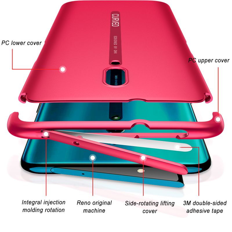 Biruiqu For OPPO Reno Shockproof Full Protection Hard Dual Armor Back Case Cover