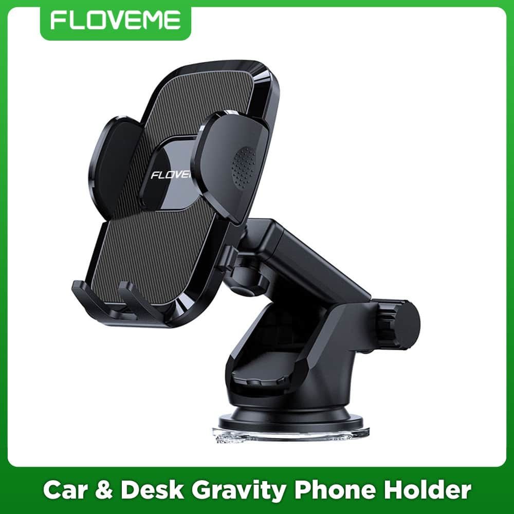 Floveme New Design Suction Cup Car Phone Holder 360 Degree Rotation Gravity Desk Phone Holder