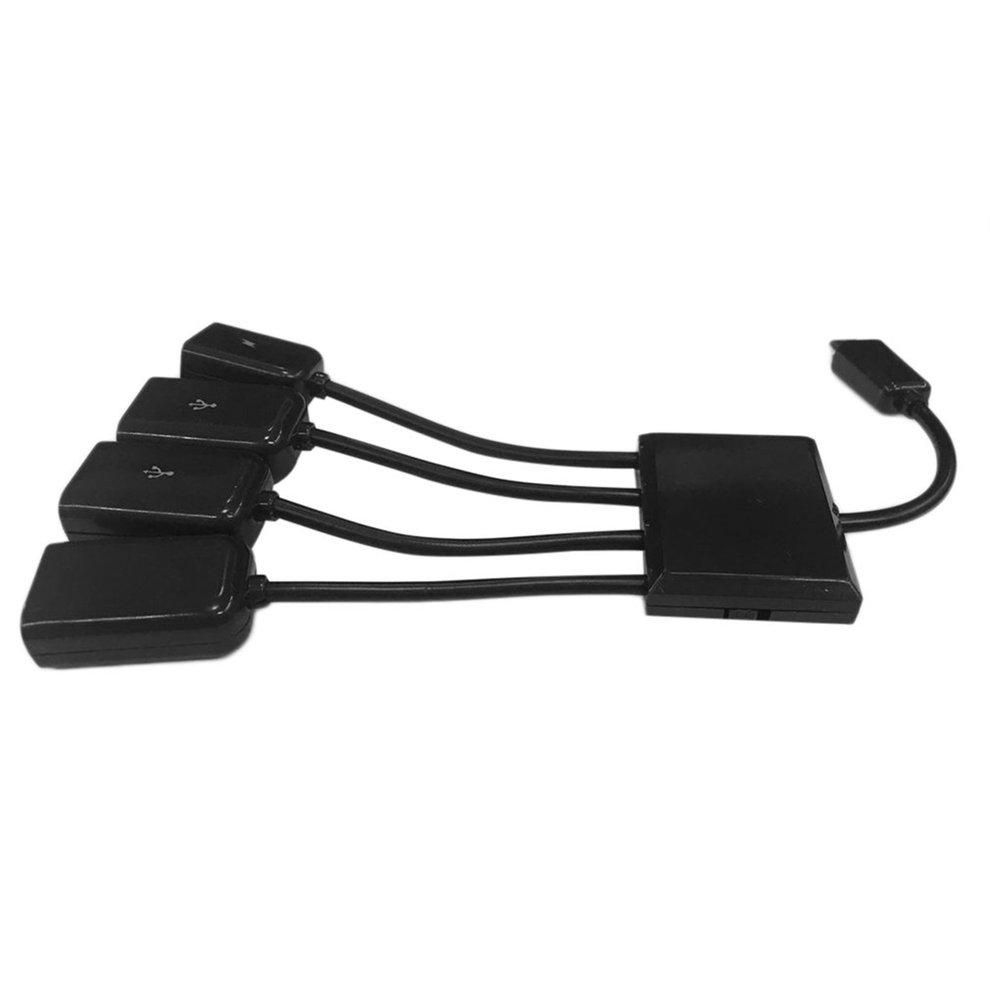 EF 4 in 1 Ports Micro USB Power Charging OTG HUB Cable For Smartphone Tablet