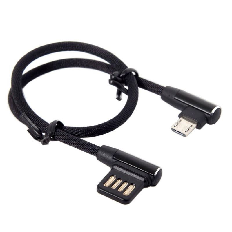 15Cm Micro- Usb 5Pin Right Angle To Left Right Angle 90 Degree Usb 2.0 Dual Elbow Data Charg Cable for  & Phone V8