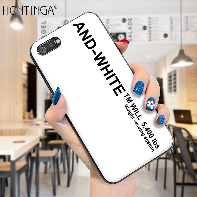 Hontinga for Realme C2 Case Simple Generous Clean Color Girls Boys Cases Shockproof Soft Silicone TPU Phone Cover