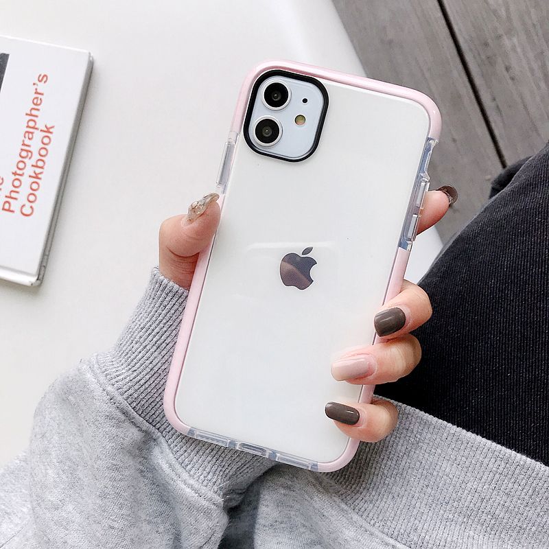 Rivel Clear Case For iPhone 12 11 Pro Max Mini XS MAX XR X 8 7 Plus SE 2020 Hybrid Bumper Cover Glossy Clear Transparent Soft Case