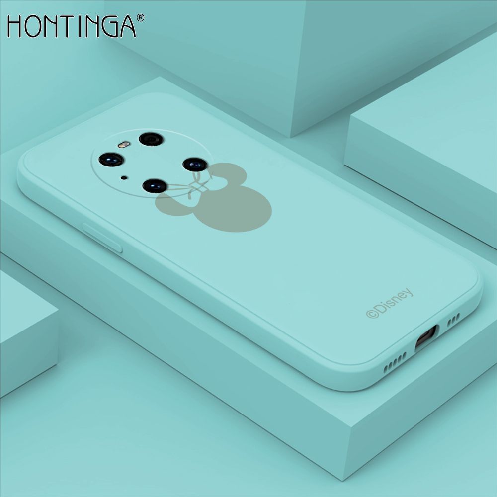 Hontinga for Huawei Mate 40 Pro Plus Case Cartoon Mouse Phone Case Soft Square Edge Silicone Cases Full Lens Cover Shockproof Protection Cover