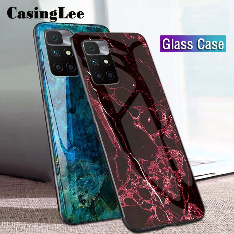 Casinglee For Redmi Note 11 Pro Case Fashion Marble Tempered Glass Protector Soft Silicon Back cover for Redmi Note11 Pro Phone cases For girls and Boys
