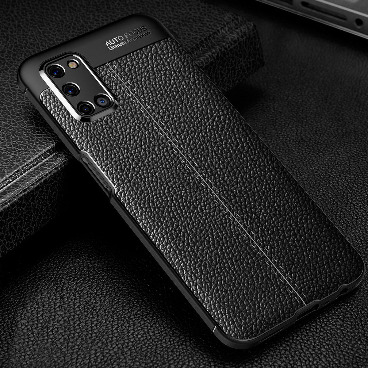 For OPPO A52/A72/A92 Case Leather Business Back Cover Camera Protection Shockproof Softcase