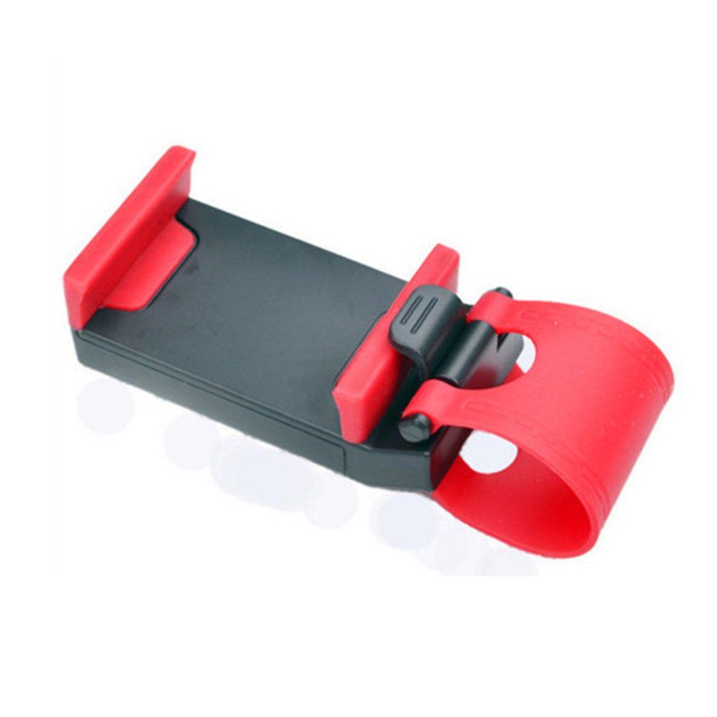 Car Steering Wheel Mobile Phone Socket Holder Car Navigation Support Clip Black