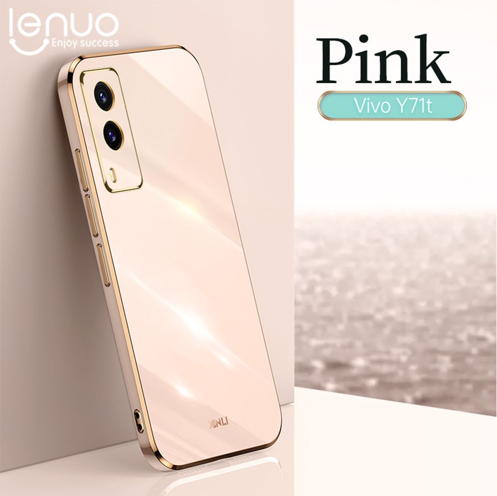 Luxury 6D Plating Soft Casing Silicone Square Frame Phone Case For Vivo V21E 5G Phone Case Shiny Bling Back Cover Coque