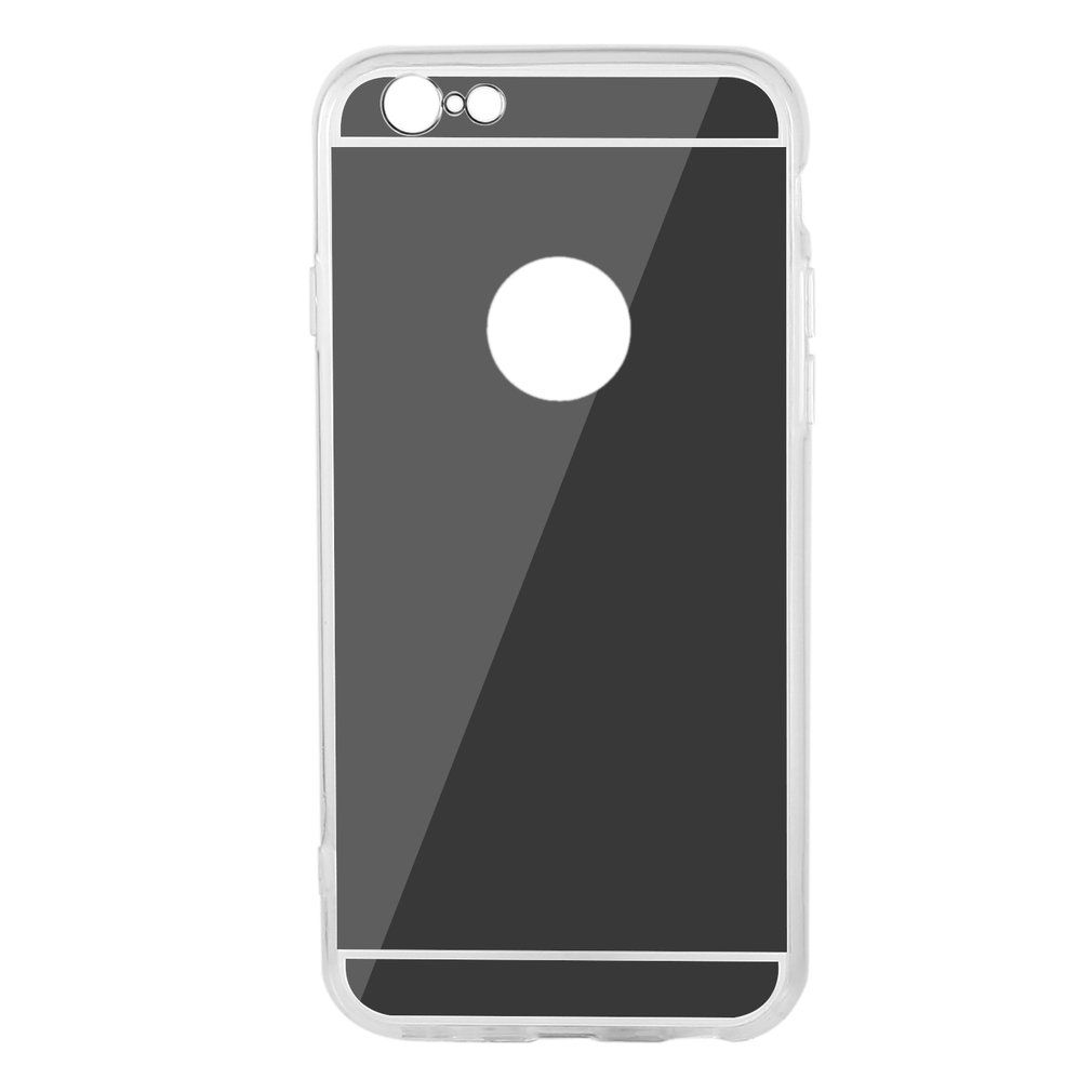Ultra-Thin Soft Silicone Tpu Back Mirror Protective Phone Case For Apple Black Iphone6/6S