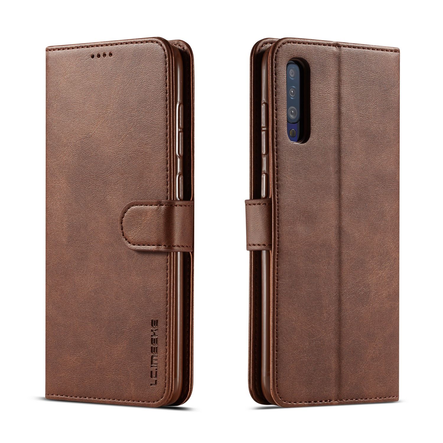 For Samsung Galaxy A70/A70S Phone Case PU Leather Magnetic Card Holder Case Shockproof TPU Inner Flip Stand Cover