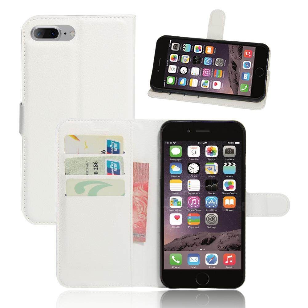 PU Leather Cover For Apple iphone 7 Plus / 8 Plus Case Flip Magnetic Closure Stand Wallet Phone Casing