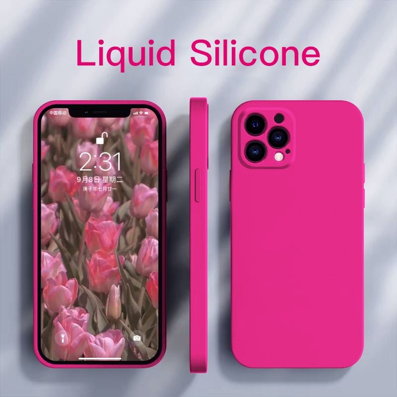ZBK Official Square Liquid Silicone Phone Case For iPhone 11 13 12 Pro Max Mini X XR XS Max 7 8 Plus SE 2020 Cover