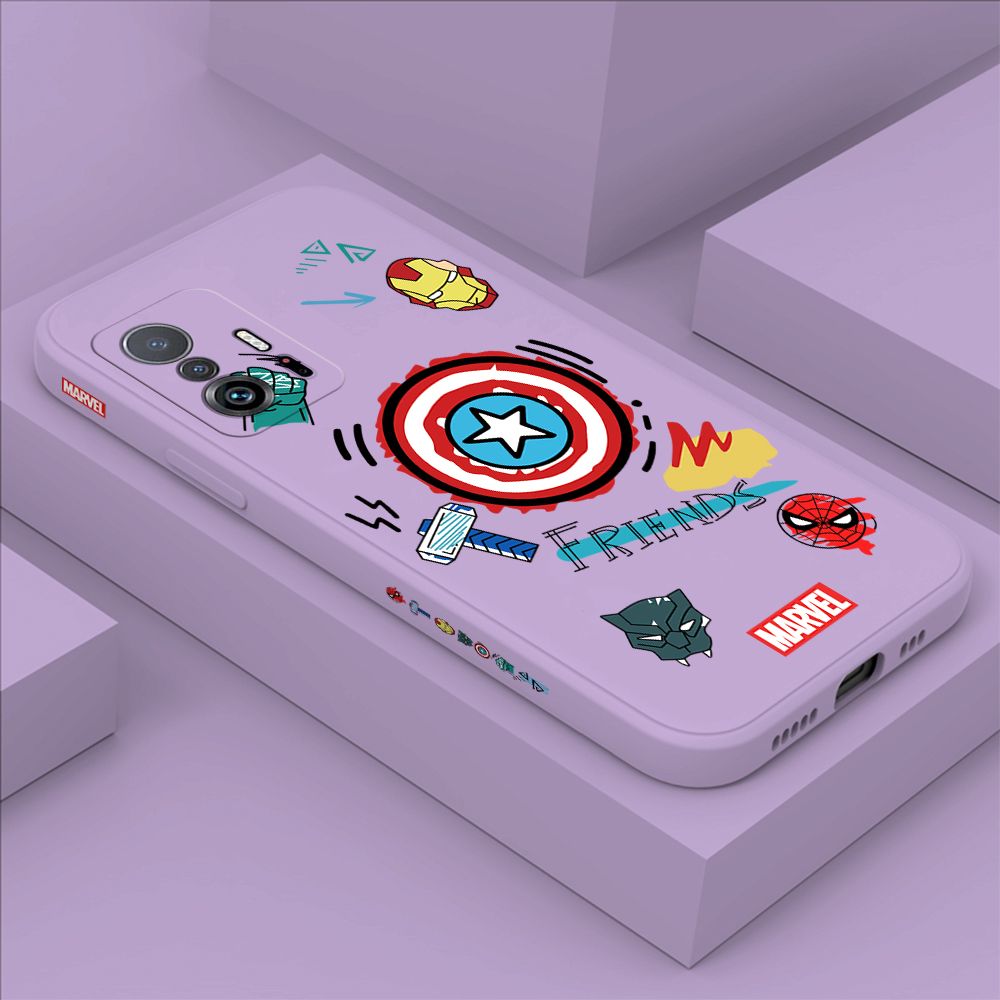 ZeroQiQi for Xiaomi 11T Case Cartoon Anime Icon Phone Cover Soft Full Lens Protection Casing Ultra Thin Soft Liquid Silicone Phone Cases