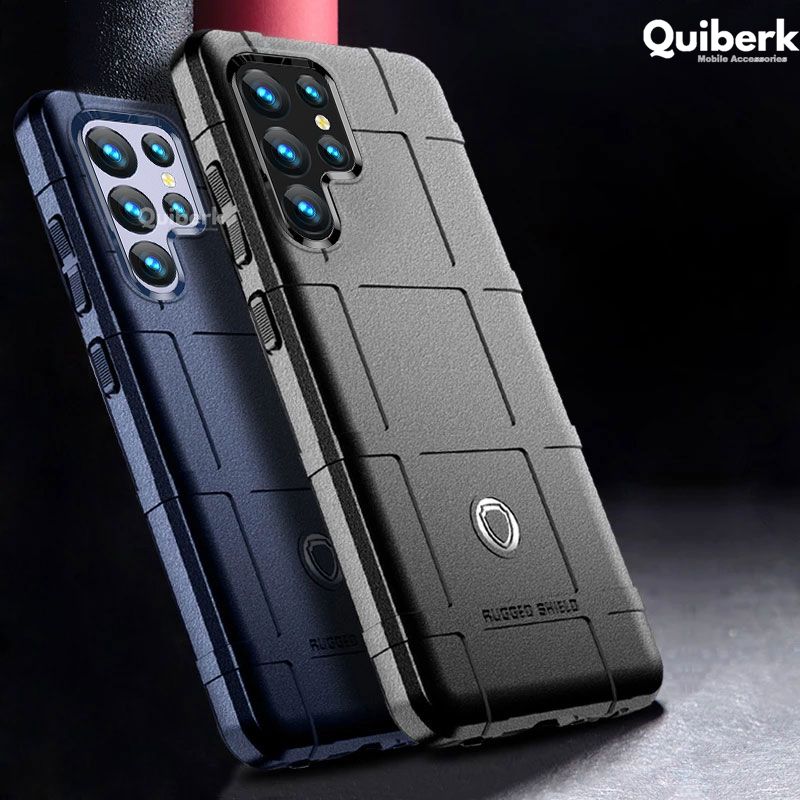Quiberk for Samsung Galaxy S22 Ultra 5G Shockproof Armor Case Full Protection Soft Phone Back Cover