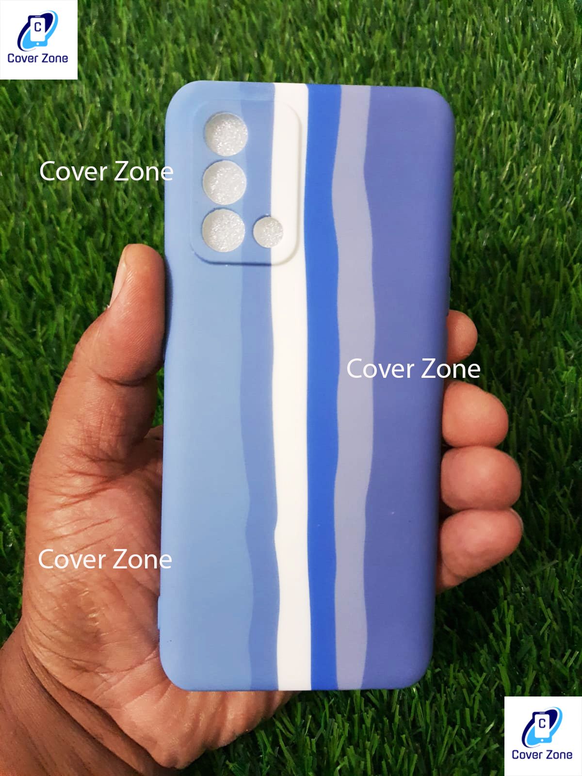 For OPPO A55 Luxury Rainbow Silicone Protect Phone Case For OPPO A55 Back Cover