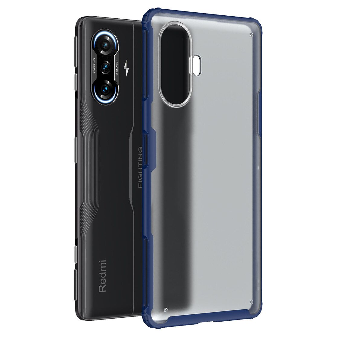 For Xiaomi Redmi K40 Gaming Soft TPU + Sturdy PC Translucent Matte Drop-proof Case