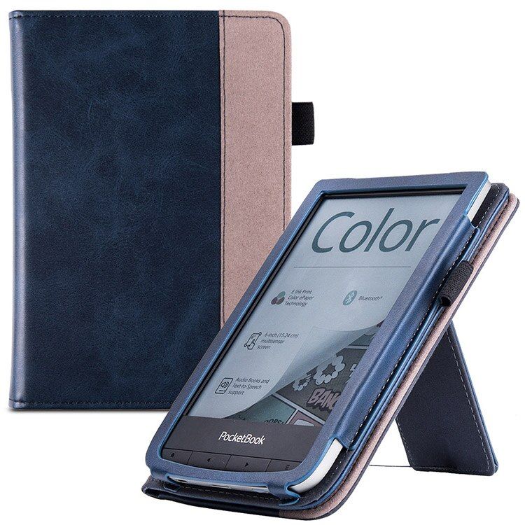 PocketBook 606/616/627/628/632/633 e-Readers Case with Stand Function and Hand Strap/Magnetic Closure/Auto Sleep/Wake