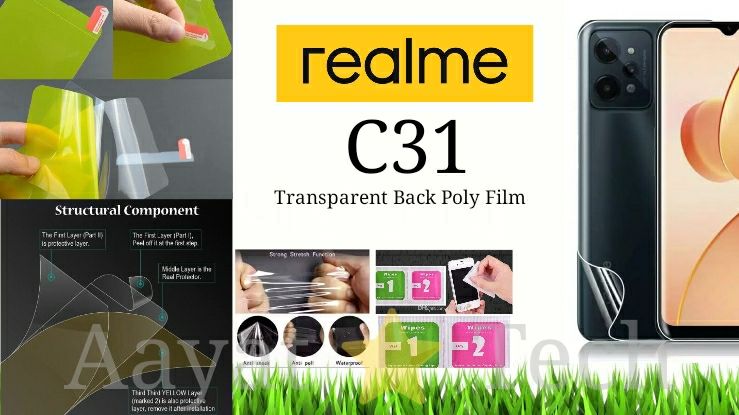Realme C31 _TPU Protective Film Hydrogel Back POLY / TPU Protector Screen Protector Anti-Shatter / High Definition (Back POLY)