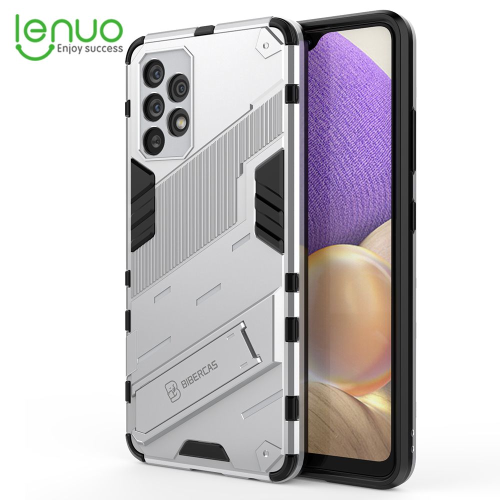 Lenuo Punk-Casing For Samsung Galaxy A32 4G Back Cover Eight-Color Anti-Fall And Anti-Slip Phone Bracket Lens Protection Cover Lovers Case