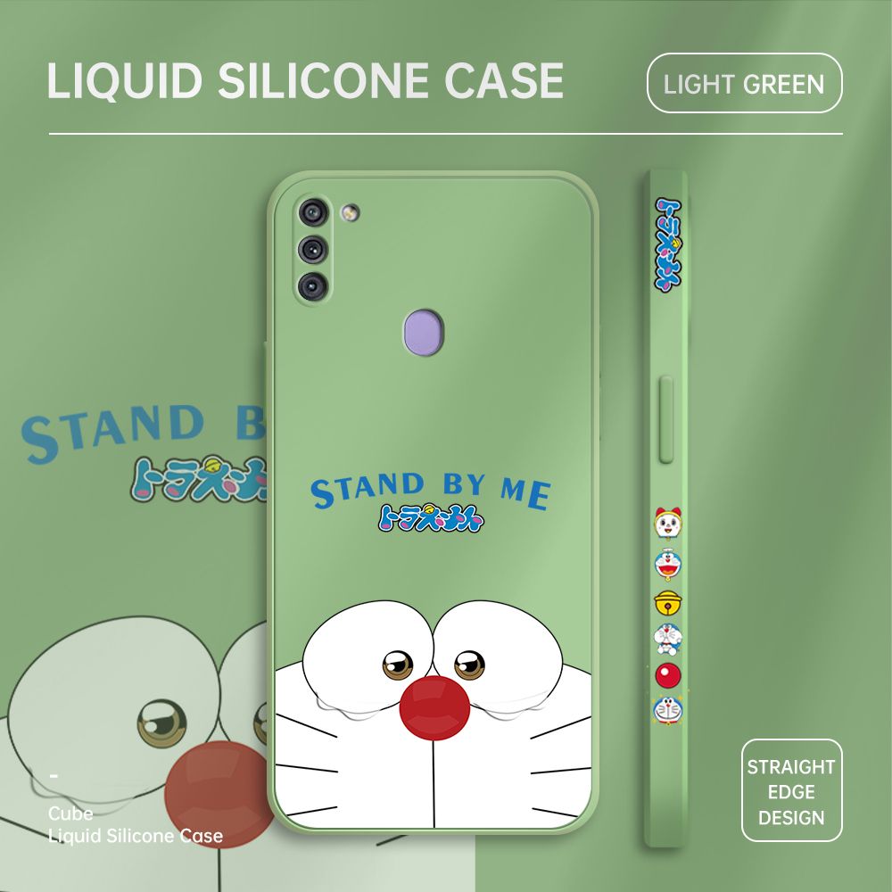 ZeroQiQi for Samsung M11 Case Cartoon Weeping Cat Phone Cover Soft Full Lens Protection Casing Ultra Thin Soft Liquid Silicone Phone Cases