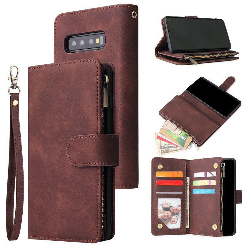 Retro Flip Leather Case for Samsung Galaxy S21 S20 S10 S10e S9 S8 Plus Note 20 10 9 Pro S10/Note20 Lite A21S Cards Wallet Cover