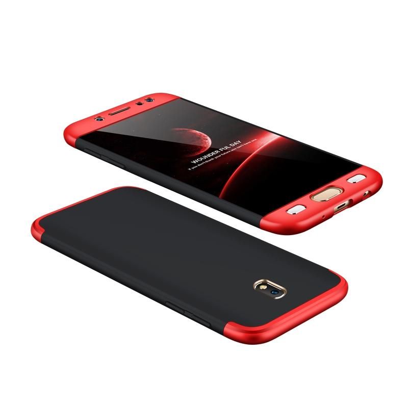 360 Full Protection Back Cover Case for SAMSUNG J7 PRO - Red and Black