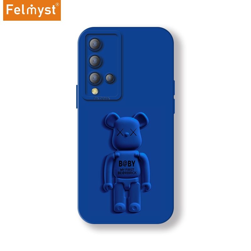 Bearbrick For Huawei nova 5/5 Pro Back Mobile Phone Holder Case XX Be@rbrick Simple Luxury Mens Girls Liquid Silicone Protect Lens Shockproof Full Soft Cover