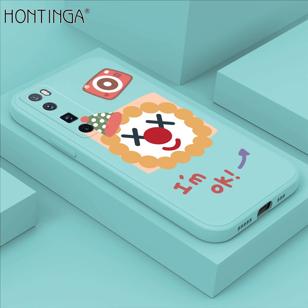 Hontinga for Huawei Nova 7 Pro Case New Cartoon Joker Phone Case Phone Case Soft Square Edge Silicone Cases Full Lens Cover Shockproof Protection Cover