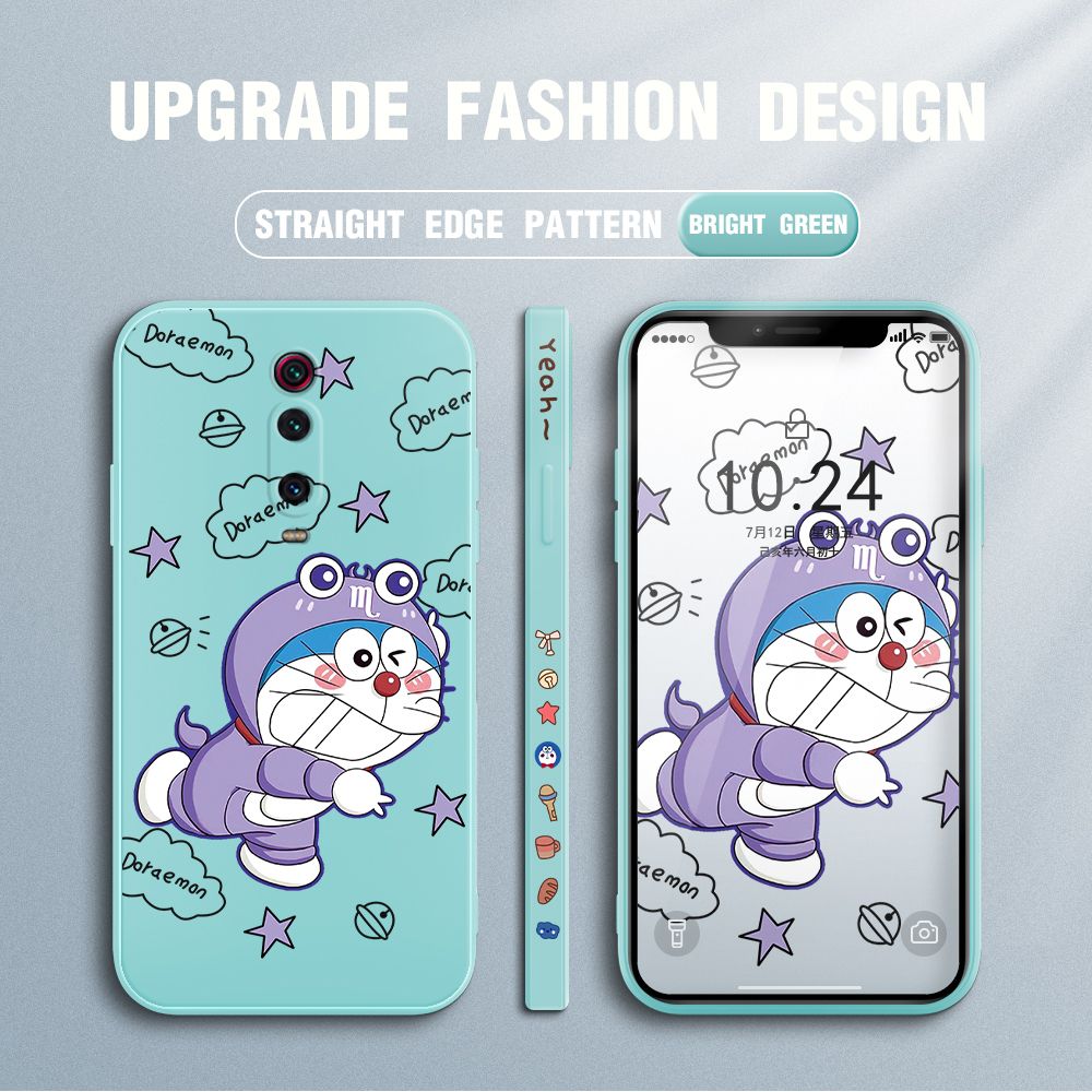 Jizetin for Xiaomi Redmi K20 / K20 Pro / Xiaomi Mi 9T / 9T Pro Case Cute Cartoon Purple Doraemon Anime Side Design Phone Case Ultra Soft Edge Pattern Liquid Silicone Phone Cases