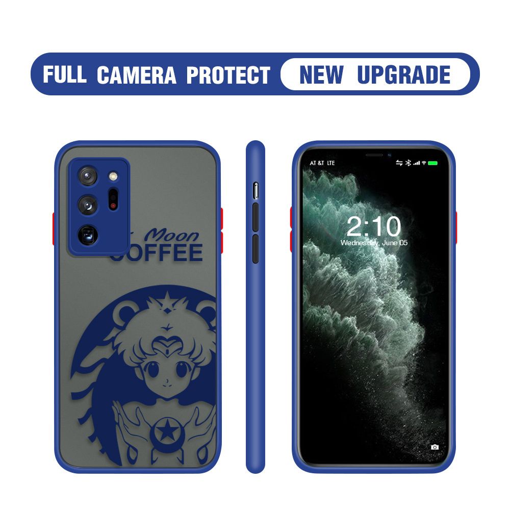 Hontinga for Samsung Note 20 Ultra Case Sailor Moon Cases Edge Frosted Transparent Phone Cover