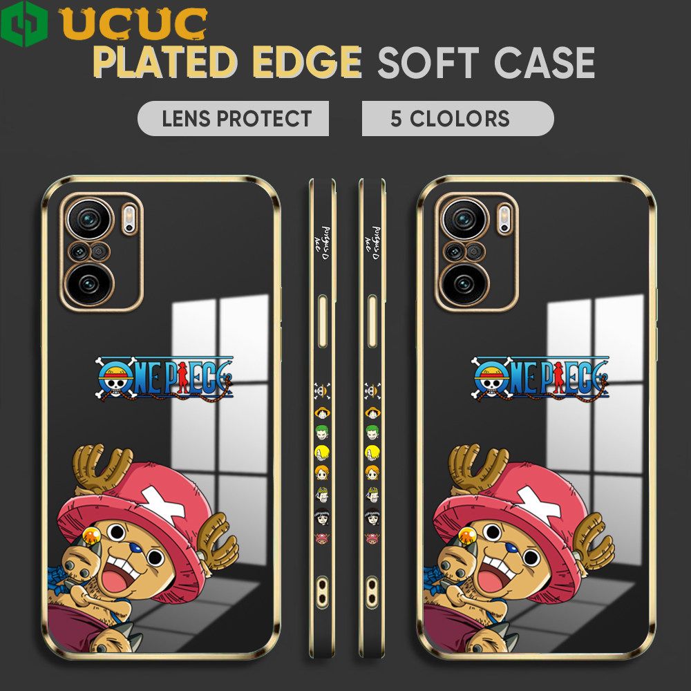 UCUC for Redmi K40 Pro Case Creative Cartoon Chopper Luxury 6D Plating Soft Casing Silicone Ultra Thin Phone Cover