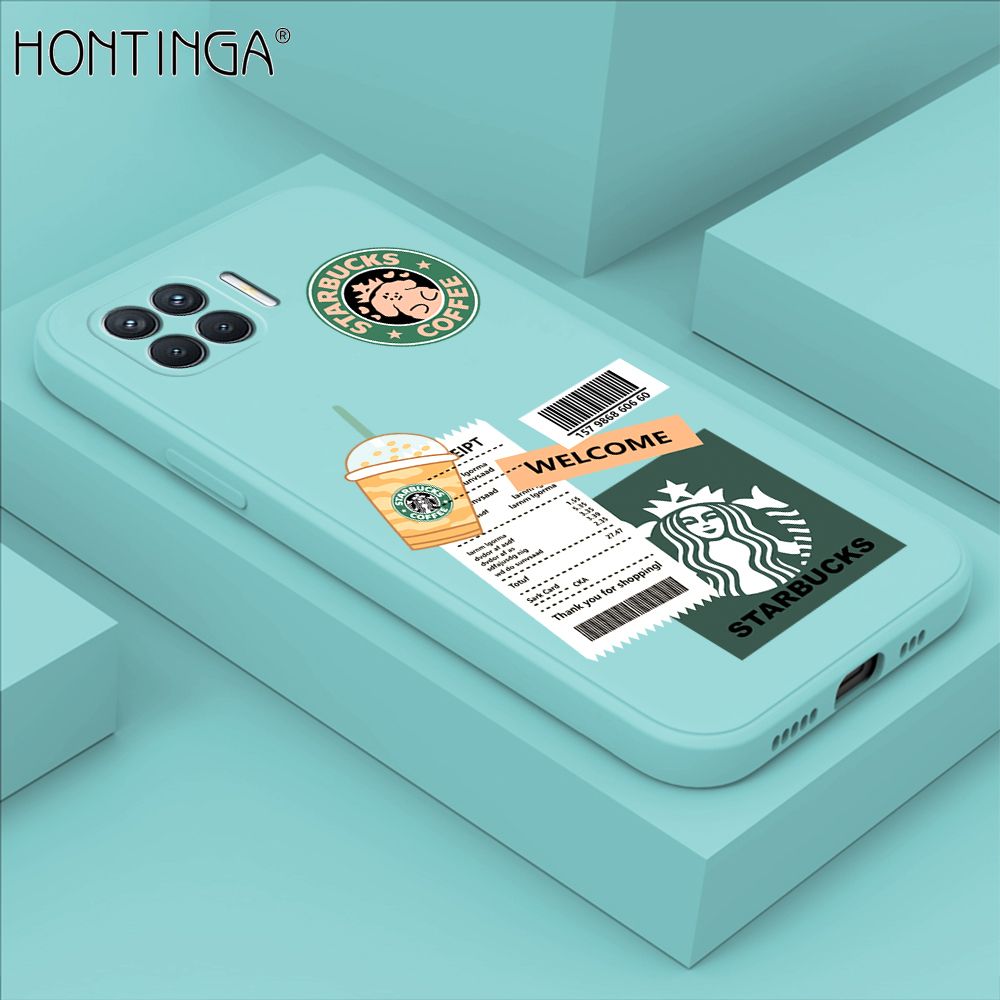 Hontinga for OPPO F17 Pro / A93 2020 / Reno4 F Case Cartoon Popularity Phone Case Soft Square Edge Silicone Cases Full Lens Cover Shockproof Protection Cover