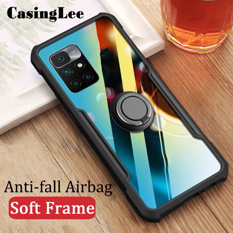 Casinglee For Redmi Note 11 Pro Case Hard Clear Transparent Shockproof Car Magnetic Holder Ring Back Cover Redmi Note11 Pro Phone cases cover For girls and Boys