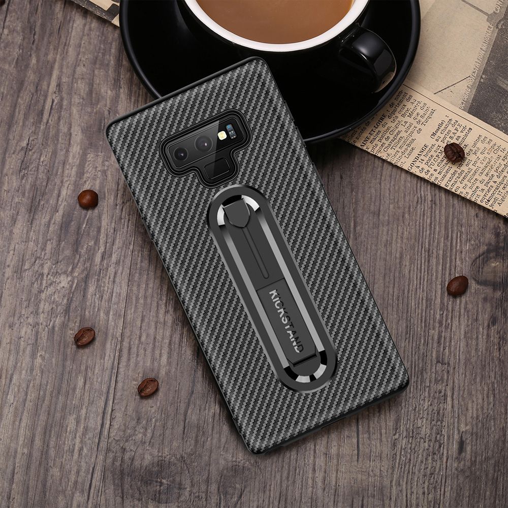 Samsung carbon fiber phone case Invisible bracket TPU soft Shockproof Case For Samsung Galaxy S9