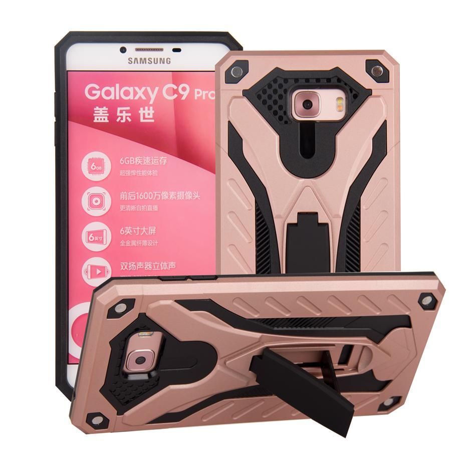 Armor For Samsung Galaxy C9 Pro Impact Protective Cover With Kickstand Hard PC + TPU Back for Samsung Galaxy C9 Pro