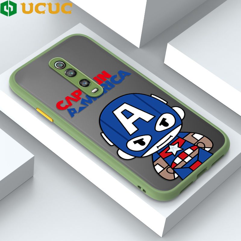 UCUC for Redmi K20 Pro / K20 / Xiaomi 9T Back Cover Captain America Frosted Transparent Hard Phone Case Thin Shockproof Full Cover Camera Protect Case