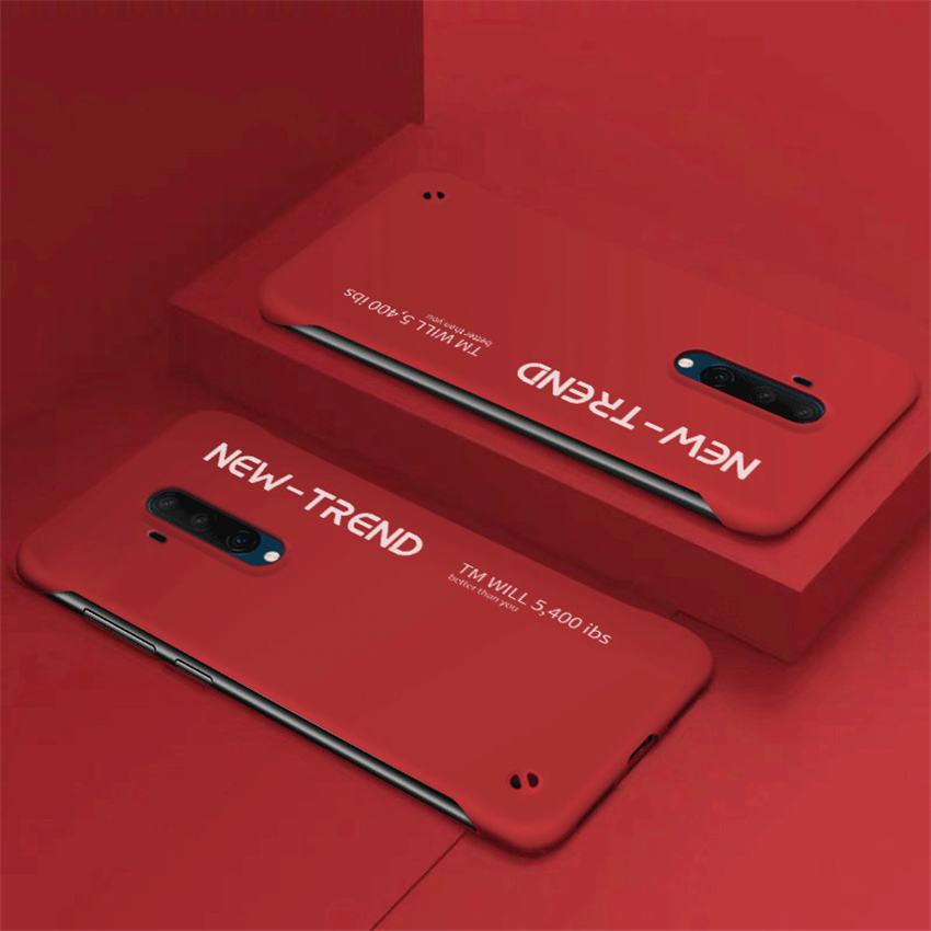 lthmy for OnePlus 7T Pro  Ultra Thin Frameless Matte Hard Plastic Phone case Shock Absorption TPU Bumper Casing Back Cover