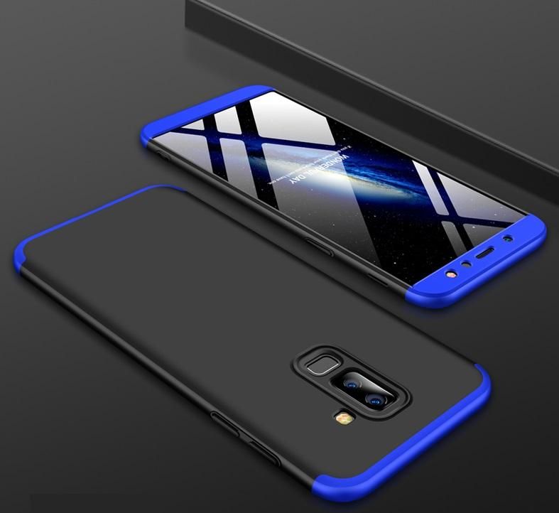 Samsung A6 Pluse 360 Degree GKK Phone Back Cover - Black & Blue