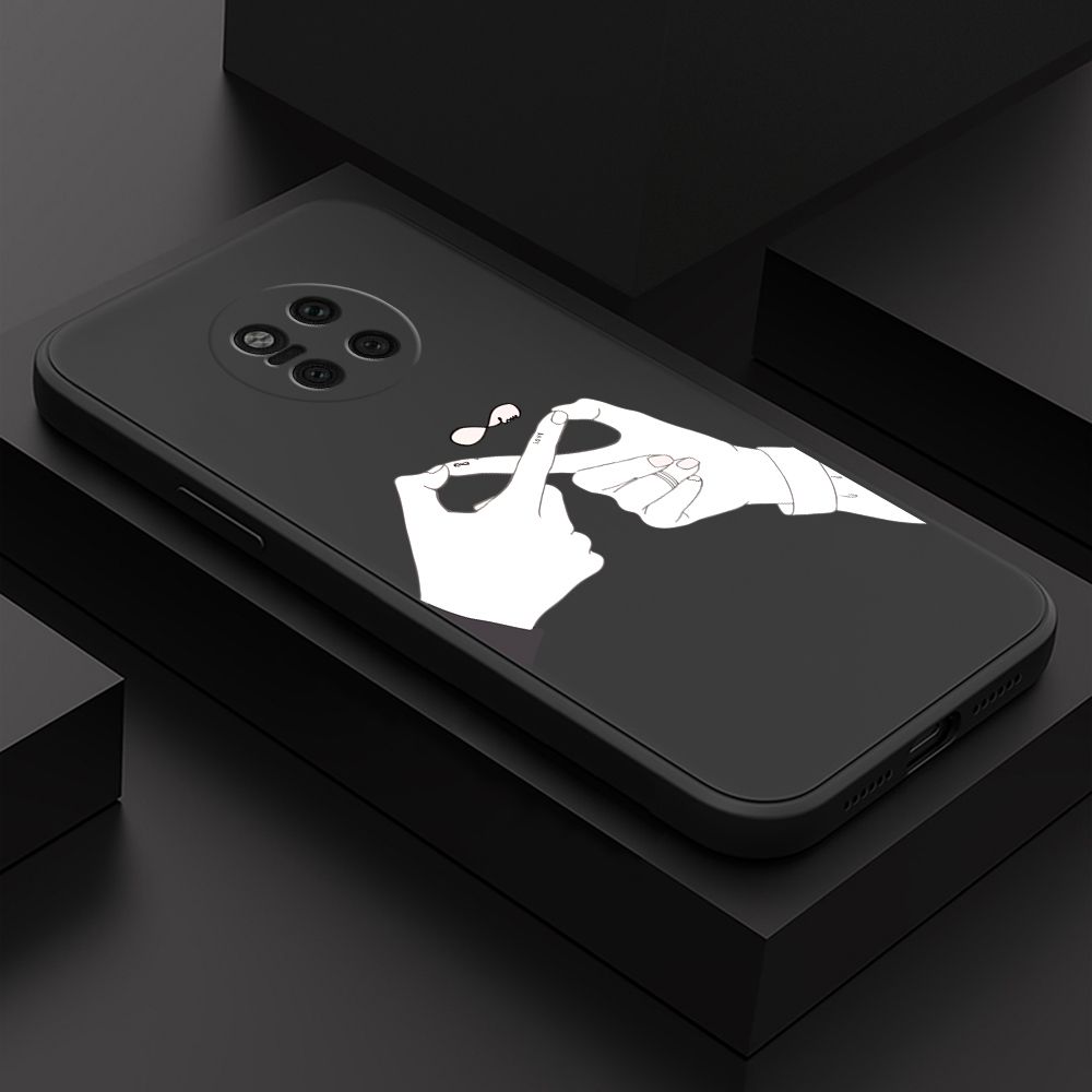 ZeroQiQi for Huawei Mate20 Pro Back Cover Mobius Ring Ultra Thin Soft Luxury Square Multicolor Liquid Silicone Phone Case
