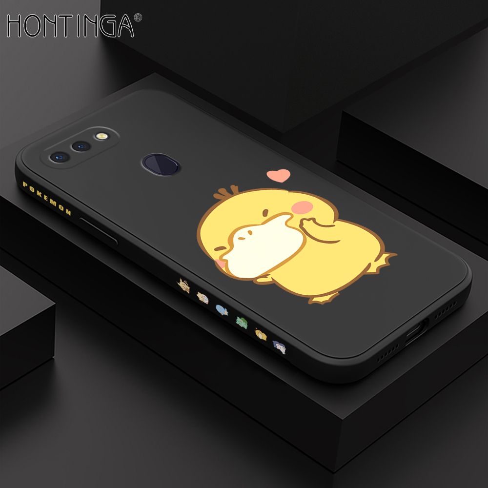 Hontinga for OPPO R15 Case Side Design Trendy Cartoon Sign Back Cover Soft Square Edge Pattern Liquid Silicone Phone Cases