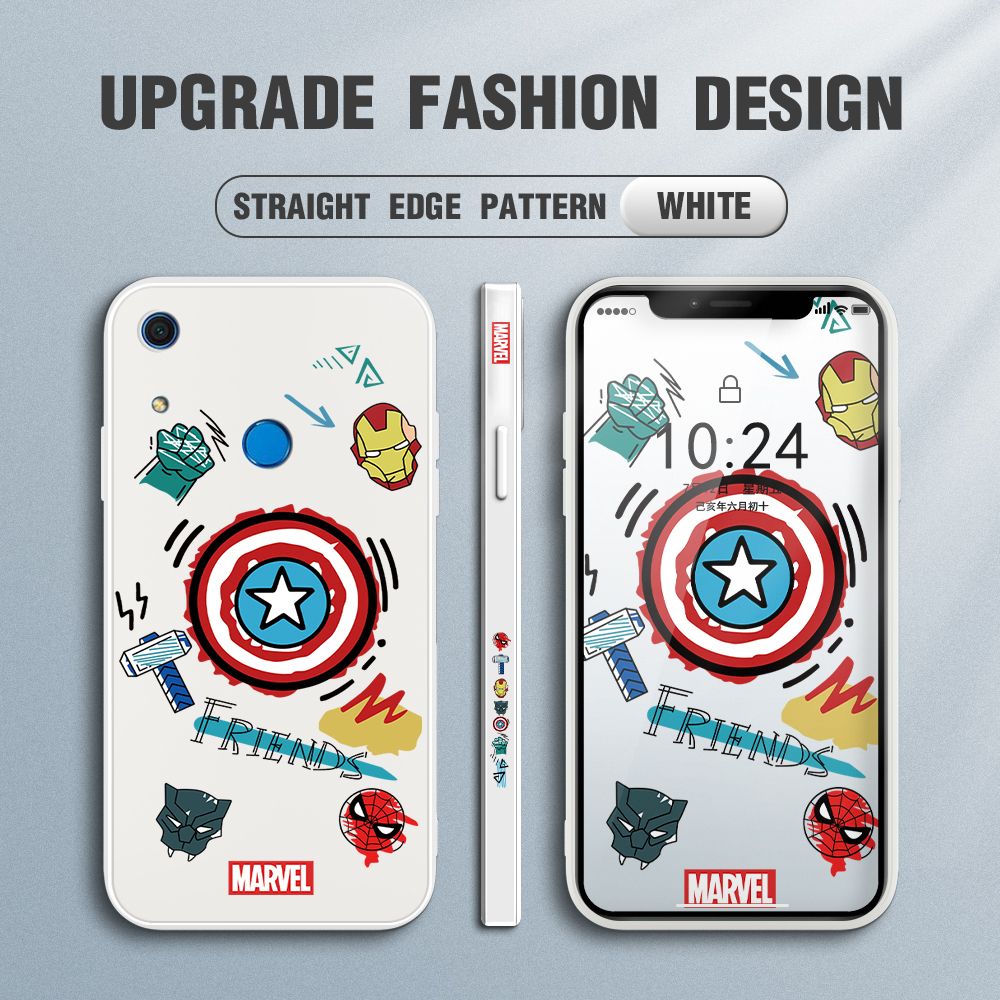UCUC for Huawei Y6S Back Cover Creative Shield Ultra Thin Soft Luxury Square Multicolor Liquid Silicone Phone Case