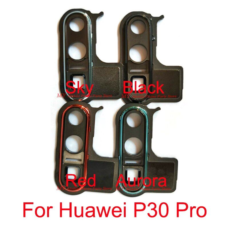 10 Sets Lens + Frame For Huawei P30 Pro Housing Back Cover Rear Camera Lens Glass With Metal Frame Holder Repair Parts