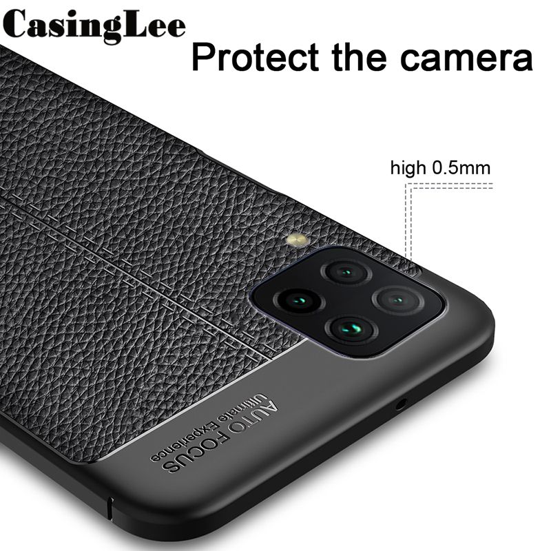 Phone Case For Samsung Galaxy M32 4G Case for Silicone Litchi Pattern PU Leather Shockproof Phone Case Samsung M32 4G Back Cover For girls and Boys